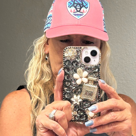 Ariat Pink Lucy Aztec print SnapBack Youth Cap One Size fits Most - Picture 7 of 8